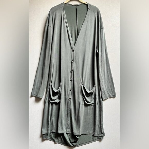 Beau Jours lager loose drapey button cardigan Sz XL - Picture 1 of 12
